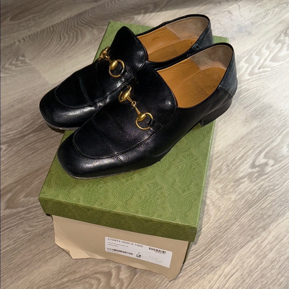 Gucci Black Leather Men's Loafers